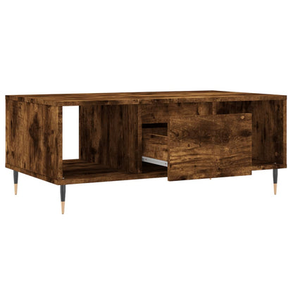 vidaXL Coffee Table Smoked Oak 90x50x36,5 cm Engineered Wood