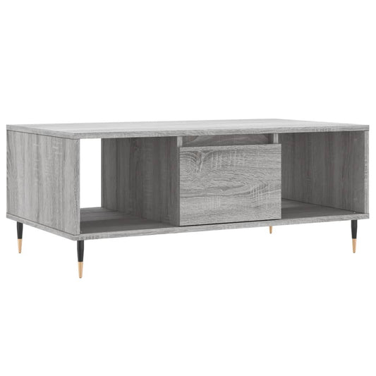 vidaXL Coffee Table Grey Sonoma 90x50x36,5 cm Engineered Wood