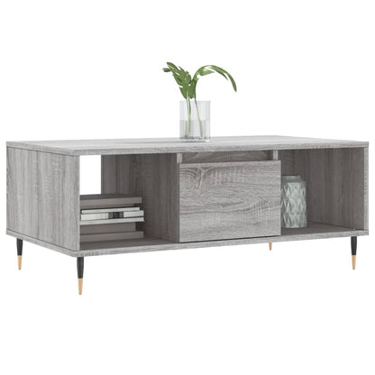 vidaXL Coffee Table Grey Sonoma 90x50x36,5 cm Engineered Wood