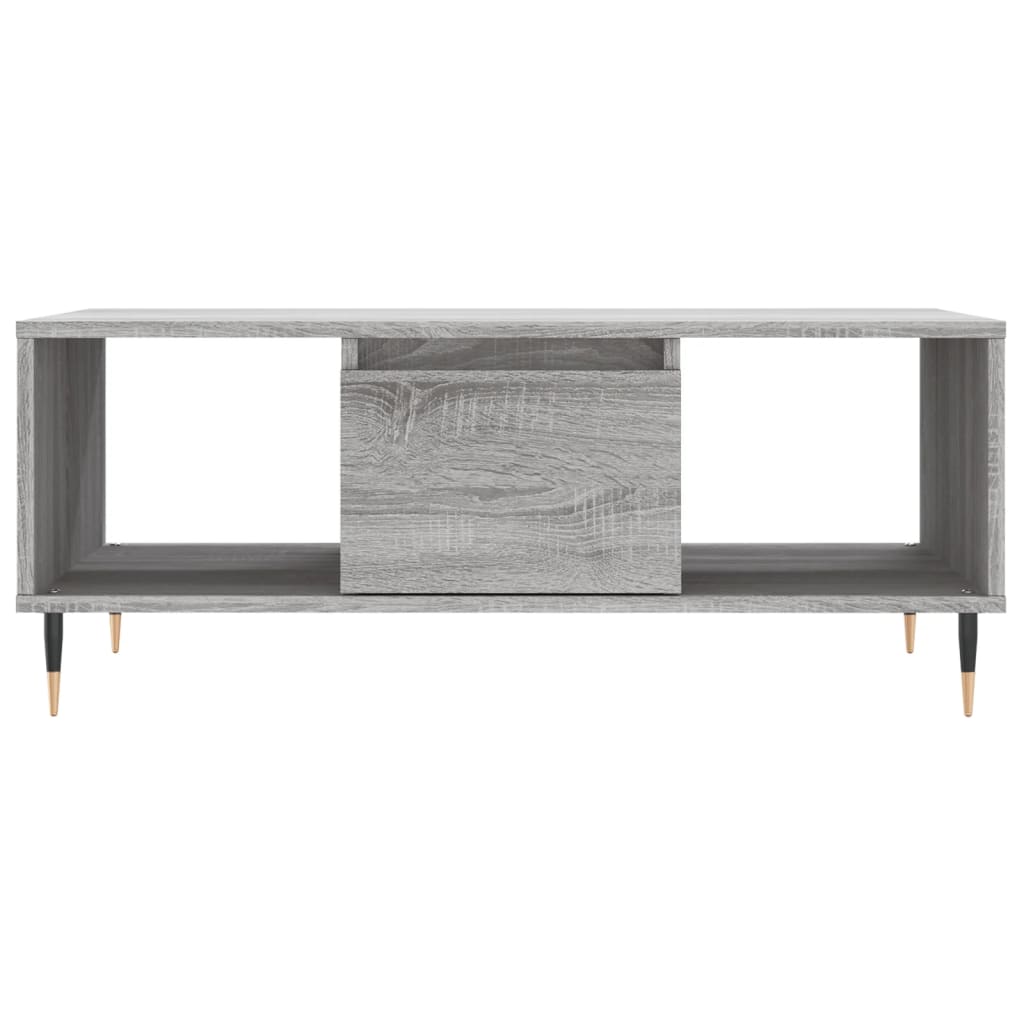 vidaXL Coffee Table Grey Sonoma 90x50x36,5 cm Engineered Wood