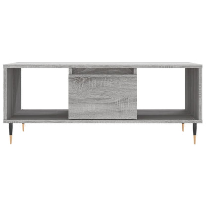 vidaXL Coffee Table Grey Sonoma 90x50x36,5 cm Engineered Wood
