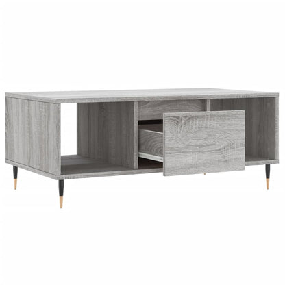 vidaXL Coffee Table Grey Sonoma 90x50x36,5 cm Engineered Wood