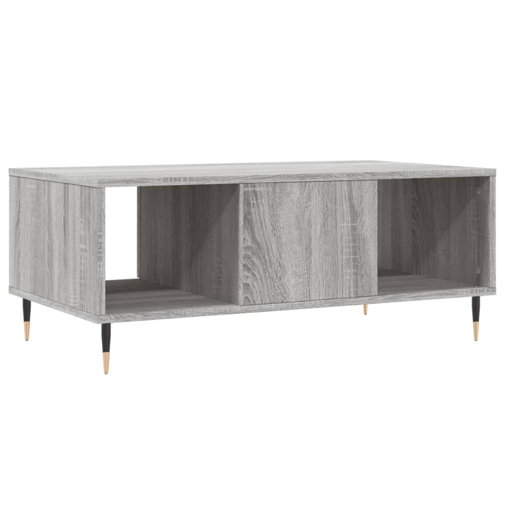 vidaXL Coffee Table Grey Sonoma 90x50x36,5 cm Engineered Wood