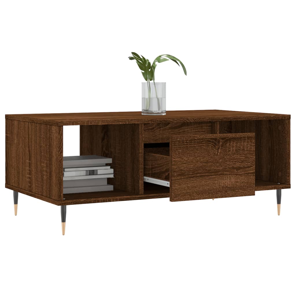 vidaXL Coffee Table Brown Oak 90x50x36.5 cm Engineered Wood