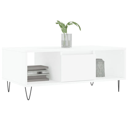 vidaXL Coffee Table White 90x50x36,5 cm Engineered Wood
