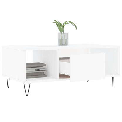 vidaXL Coffee Table White 90x50x36,5 cm Engineered Wood