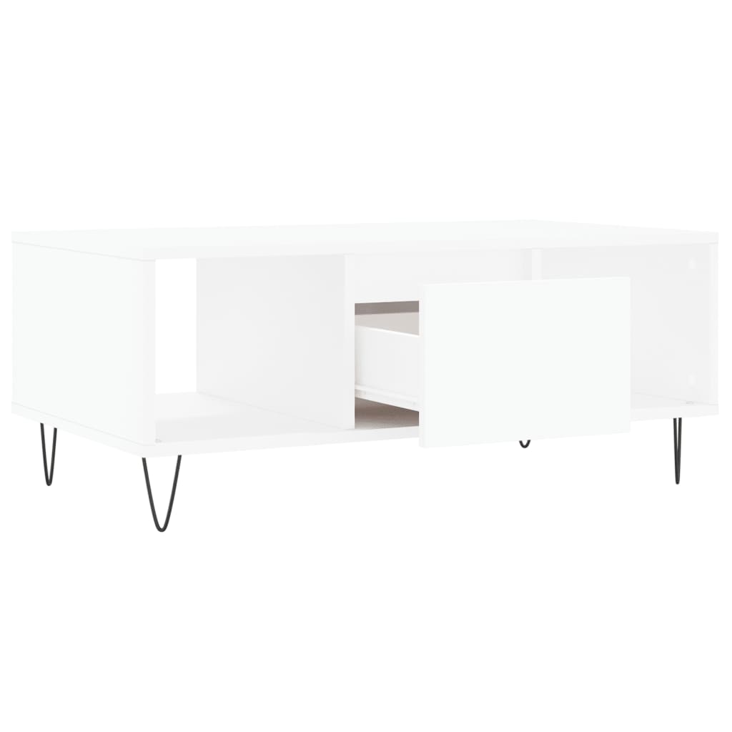 vidaXL Coffee Table White 90x50x36,5 cm Engineered Wood