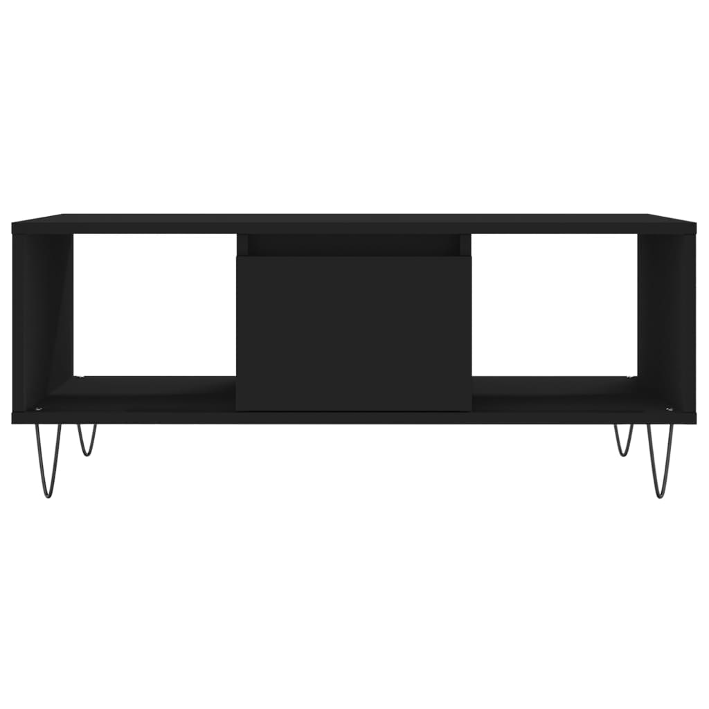 vidaXL Coffee Table Black 90x50x36,5 cm Engineered Wood