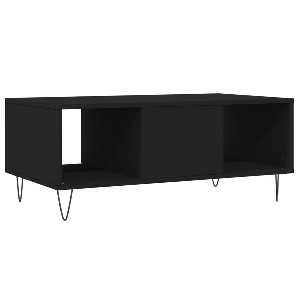 vidaXL Coffee Table Black 90x50x36,5 cm Engineered Wood