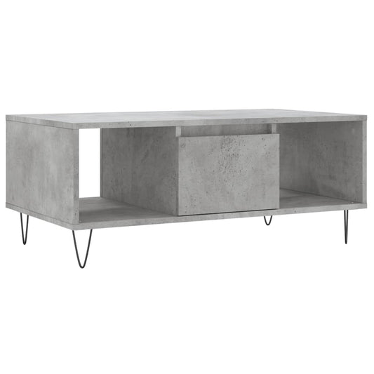 vidaXL Coffee Table Concrete Grey 90x50x36,5 cm Engineered Wood