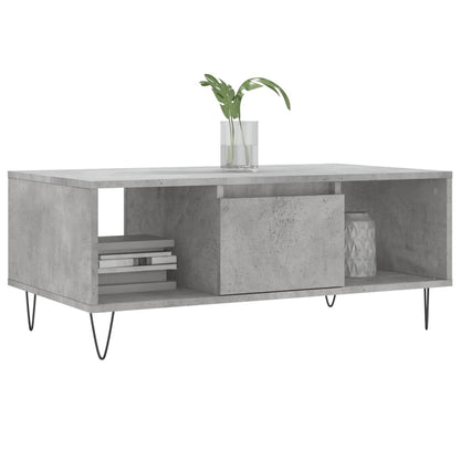 vidaXL Coffee Table Concrete Grey 90x50x36,5 cm Engineered Wood