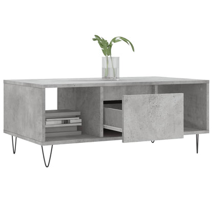 vidaXL Coffee Table Concrete Grey 90x50x36,5 cm Engineered Wood