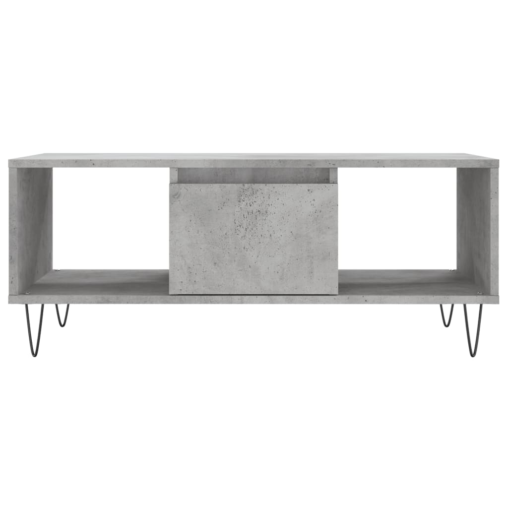 vidaXL Coffee Table Concrete Grey 90x50x36,5 cm Engineered Wood