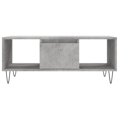 vidaXL Coffee Table Concrete Grey 90x50x36,5 cm Engineered Wood