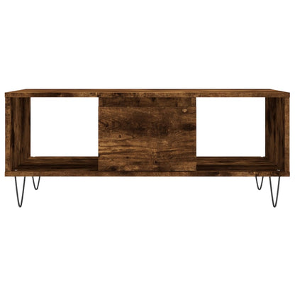 vidaXL Coffee Table Smoked Oak 90x50x36,5 cm Engineered Wood