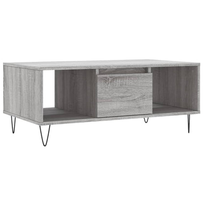 vidaXL Coffee Table Grey Sonoma 90x50x36,5 cm Engineered Wood