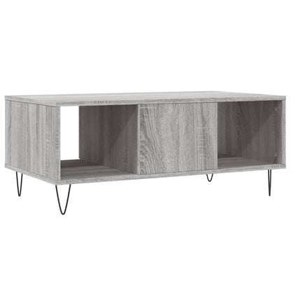 vidaXL Coffee Table Grey Sonoma 90x50x36,5 cm Engineered Wood