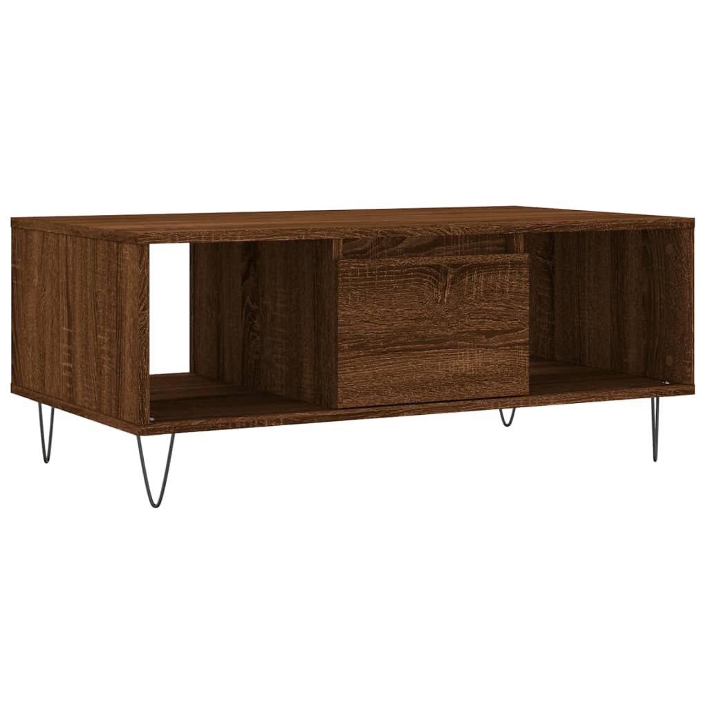 vidaXL Coffee Table Brown Oak 90x50x36,5 cm Engineered Wood