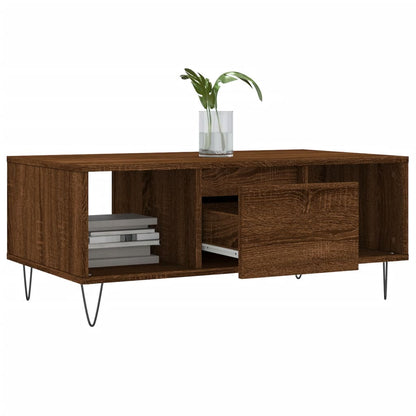 vidaXL Coffee Table Brown Oak 90x50x36,5 cm Engineered Wood