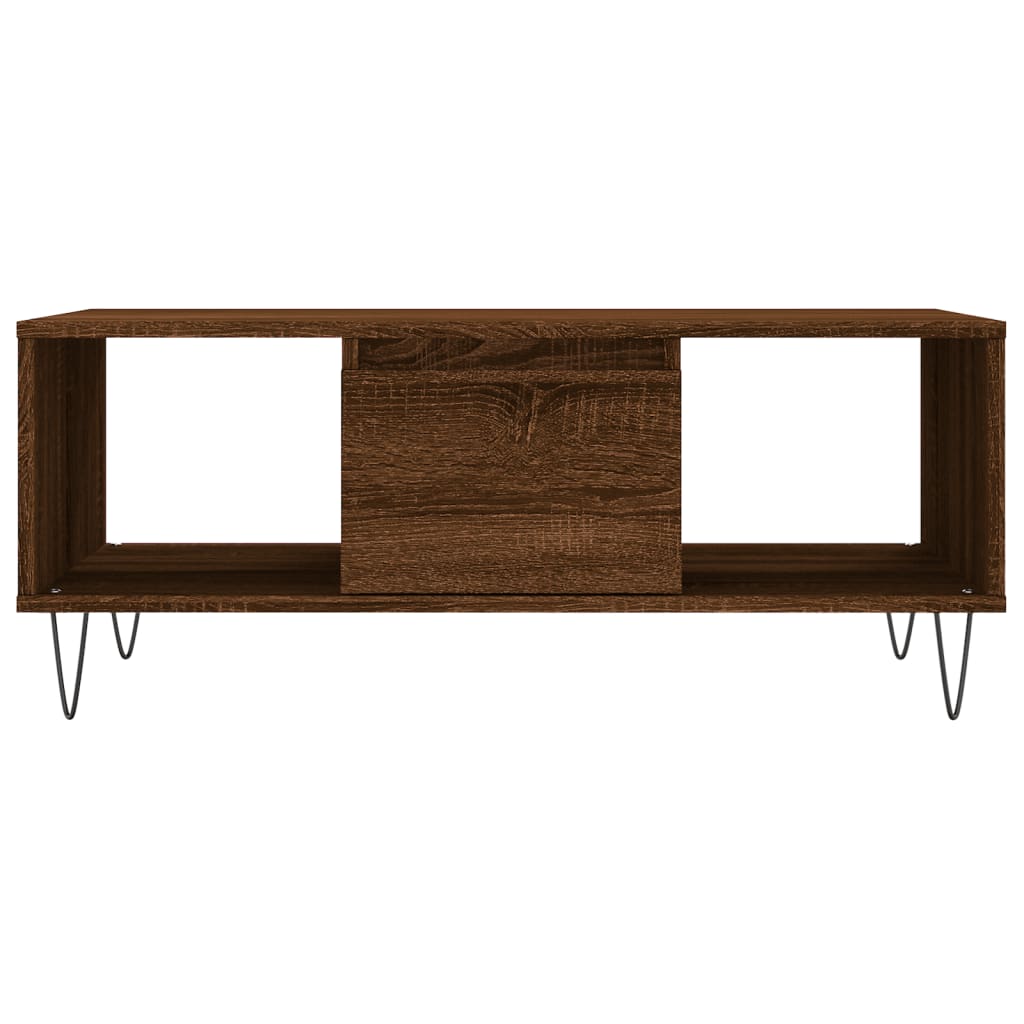 vidaXL Coffee Table Brown Oak 90x50x36.5 cm Engineered Wood