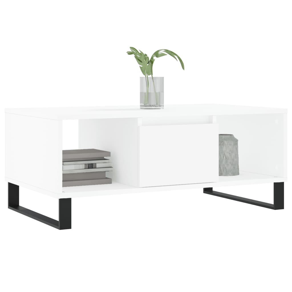 vidaXL Coffee Table White 90x50x36.5 cm Engineered Wood