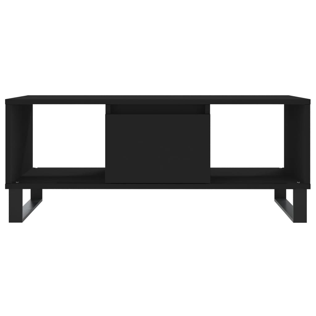 vidaXL Coffee Table Black 90x50x36.5 cm Engineered Wood