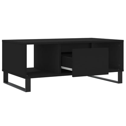 vidaXL Coffee Table Black 90x50x36.5 cm Engineered Wood