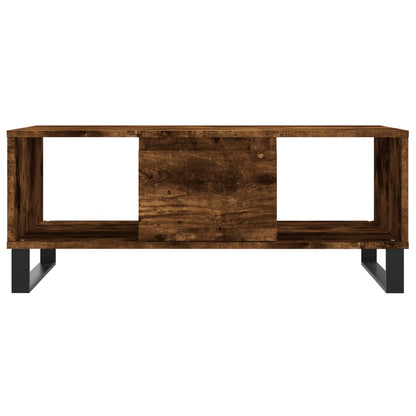 vidaXL Coffee Table Smoked Oak 90x50x36,5 cm Engineered Wood