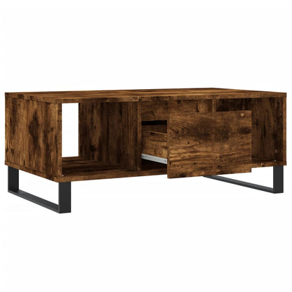 vidaXL Coffee Table Smoked Oak 90x50x36,5 cm Engineered Wood