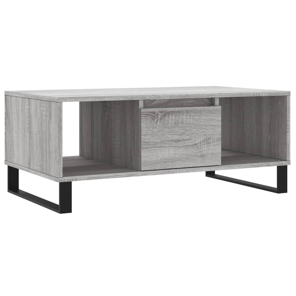 vidaXL Coffee Table Grey Sonoma 90x50x36,5 cm Engineered Wood