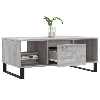 vidaXL Coffee Table Grey Sonoma 90x50x36,5 cm Engineered Wood