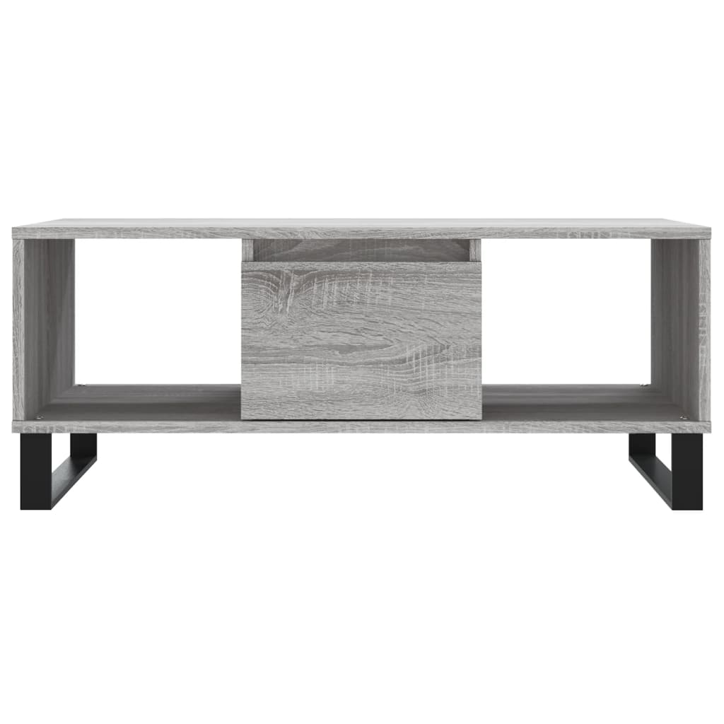 vidaXL Coffee Table Grey Sonoma 90x50x36,5 cm Engineered Wood