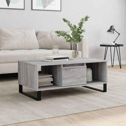 vidaXL Coffee Table Grey Sonoma 90x50x36,5 cm Engineered Wood