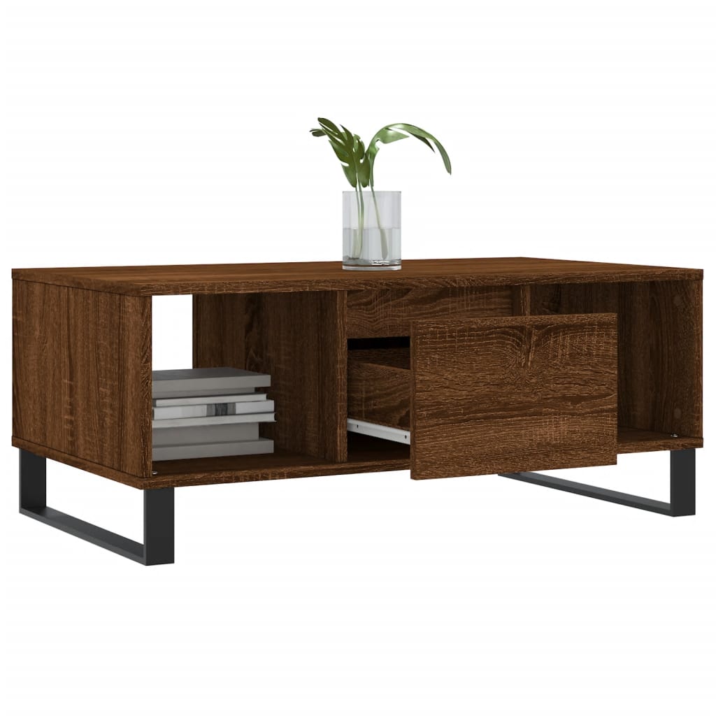 vidaXL Coffee Table Brown Oak 90x50x36,5 cm Engineered Wood