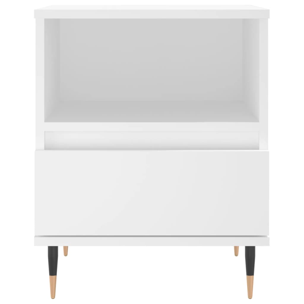vidaXL Bedside Cabinet White 40x35x50 cm Engineered Wood