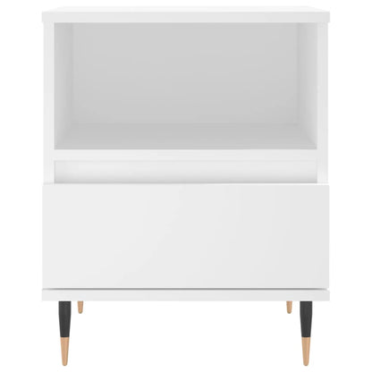 vidaXL Bedside Cabinet White 40x35x50 cm Engineered Wood