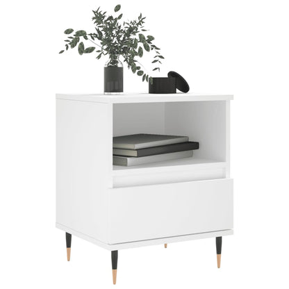 vidaXL Bedside Cabinets 2 pcs White 40x35x50 cm Engineered Wood