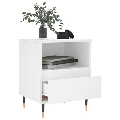 vidaXL Bedside Cabinets 2 pcs White 40x35x50 cm Engineered Wood
