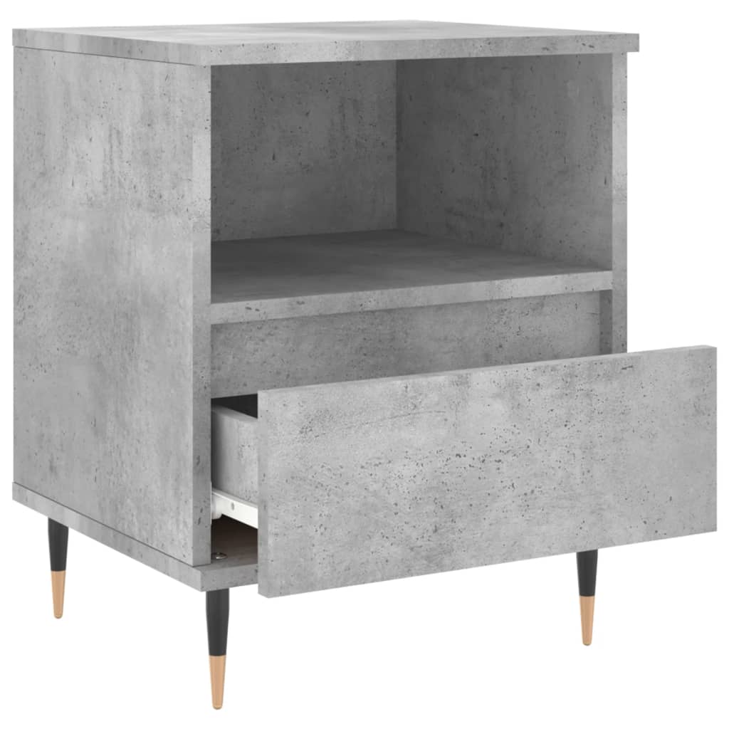 vidaXL Bedside Cabinet Concrete Grey 40x35x50 cm Engineered Wood
