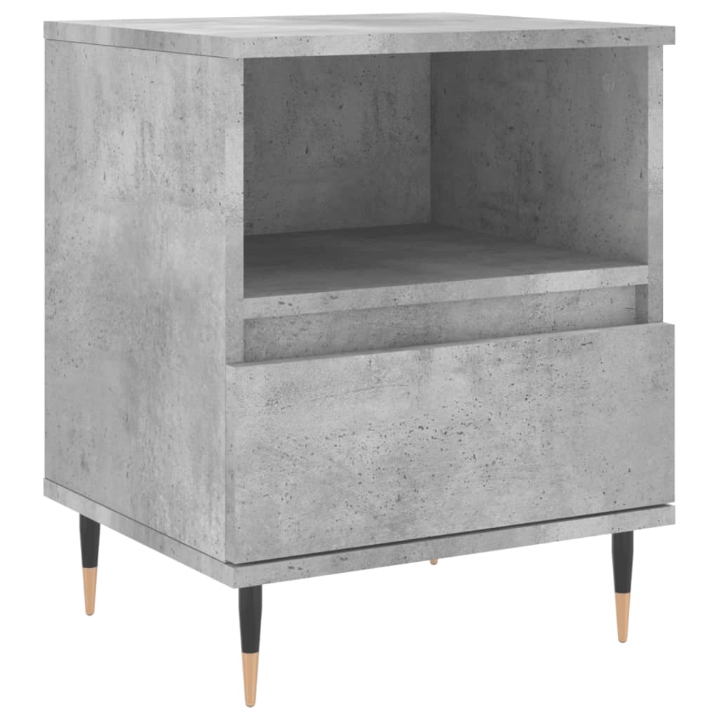 vidaXL Bedside Cabinets 2 pcs Concrete Grey 40x35x50 cm Engineered Wood