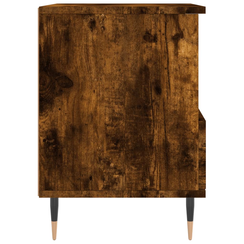 vidaXL Bedside Cabinets 2 pcs Smoked Oak 40x35x50 cm Engineered Wood