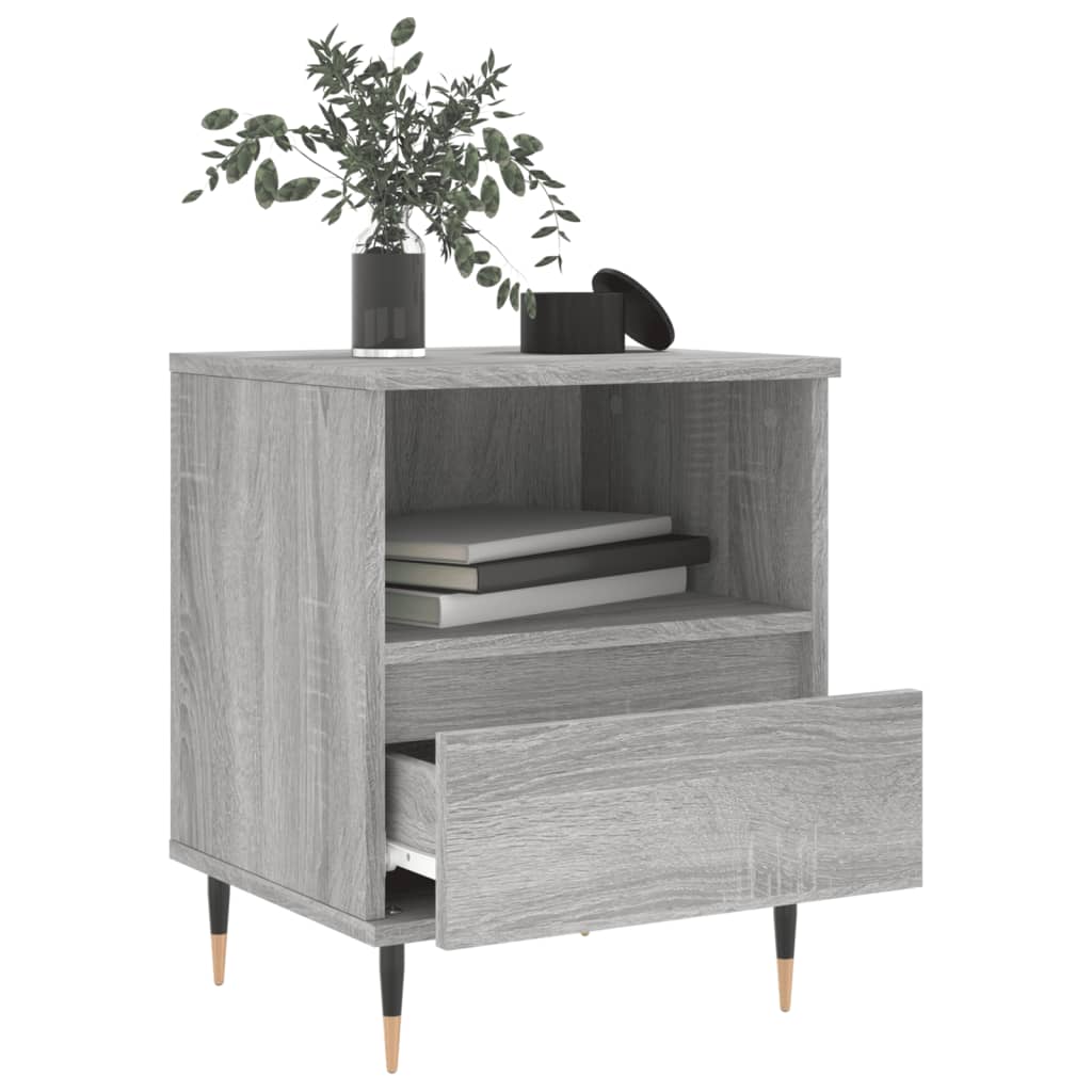 vidaXL Bedside Cabinet Grey Sonoma 40x35x50 cm Engineered Wood