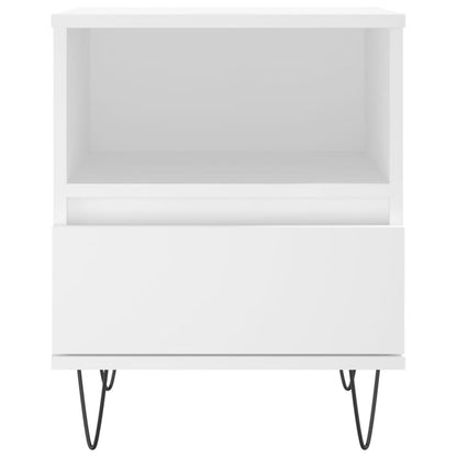 vidaXL Bedside Cabinet White 40x35x50 cm Engineered Wood