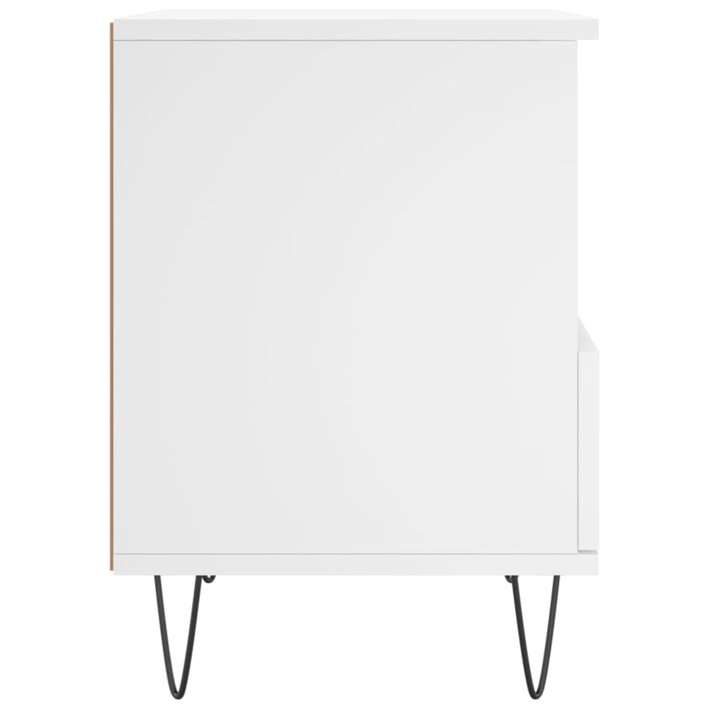 vidaXL Bedside Cabinet White 40x35x50 cm Engineered Wood