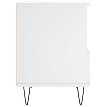 vidaXL Bedside Cabinet White 40x35x50 cm Engineered Wood
