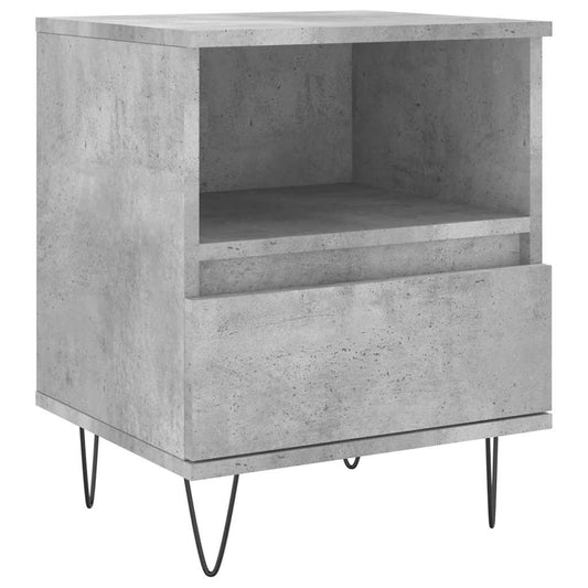 vidaXL Bedside Cabinet Concrete Grey 40x35x50 cm Engineered Wood