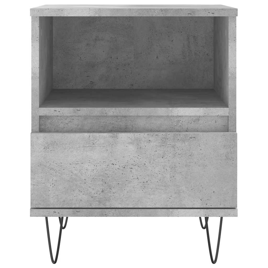 vidaXL Bedside Cabinet Concrete Grey 40x35x50 cm Engineered Wood