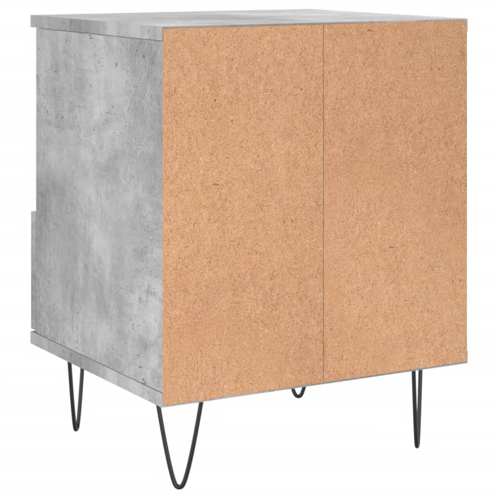 vidaXL Bedside Cabinet Concrete Grey 40x35x50 cm Engineered Wood