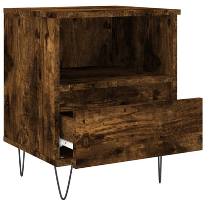 vidaXL Bedside Cabinets 2 pcs Smoked Oak 40x35x50 cm Engineered Wood