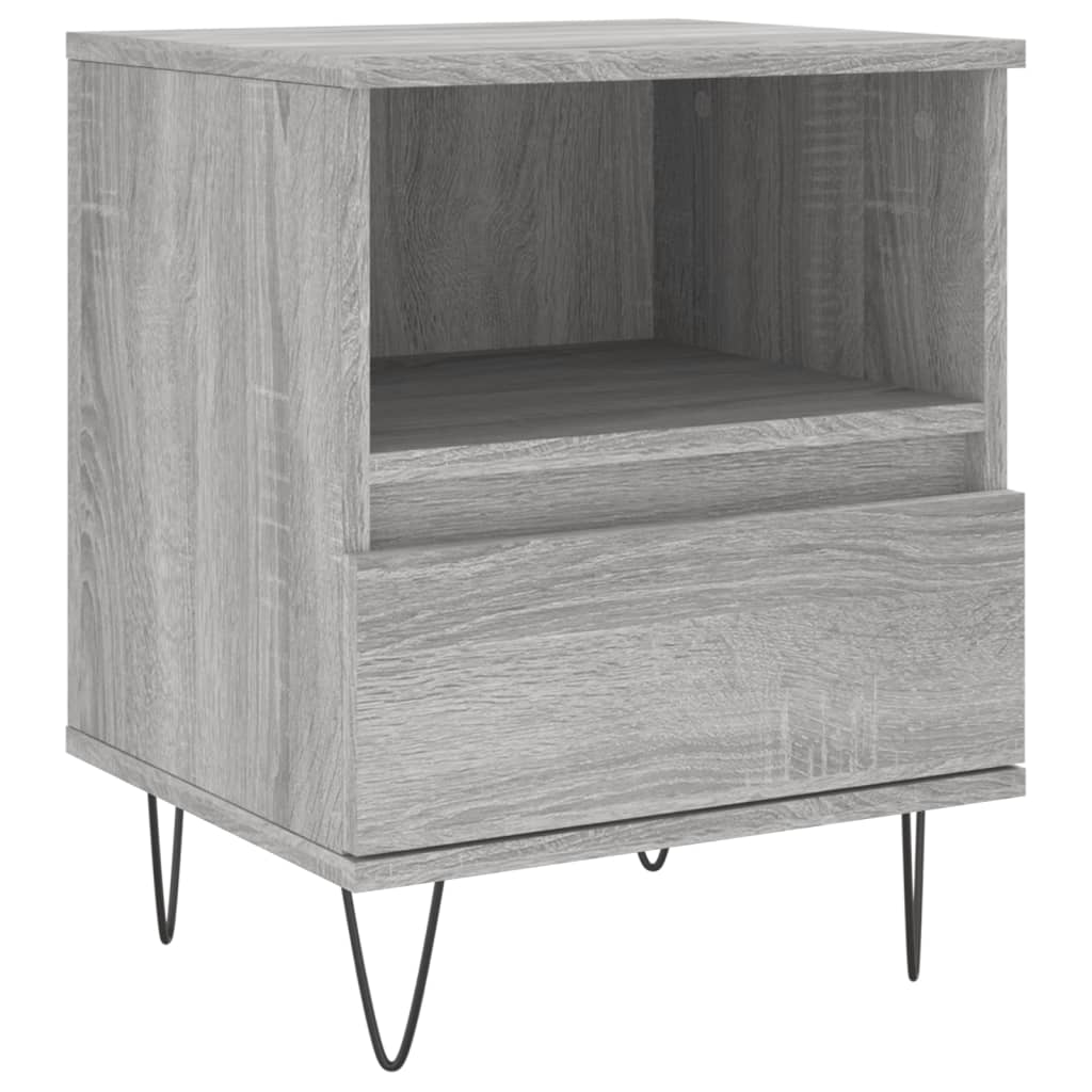 vidaXL Bedside Cabinet Grey Sonoma 40x35x50 cm Engineered Wood